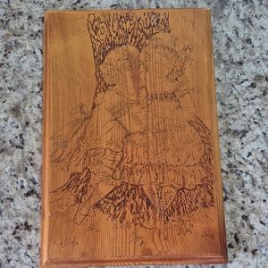 Wooden Engraved Art Plaque With Hanging Feature